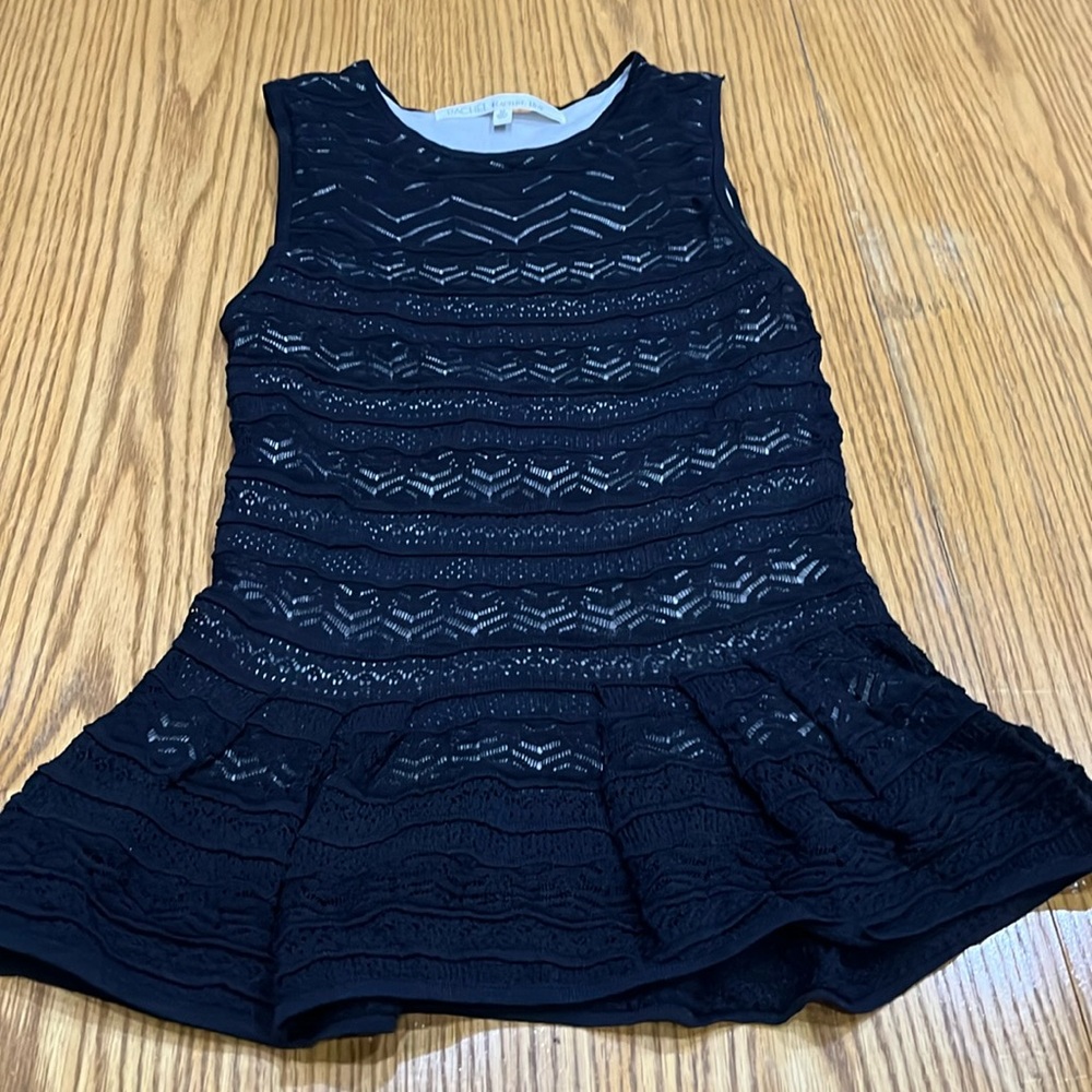 Rachel Roy Black Sleeveless Top, dress up or dress down so pretty w/taupe lining